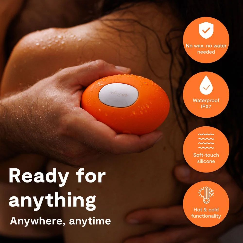 Вібропулі та міні-вібратори - Кліторальний вібратор We-Vibe Temp Tangerine з функцією нагрівання та охолодження, помаранчевий 44