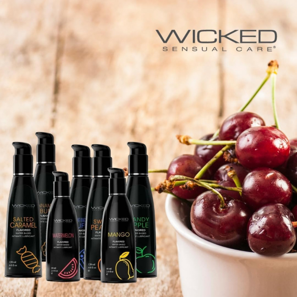  - Лубрикант оральний на водній основі WICKED CHERRY з ароматом та смаком вишні, 60 мл 3