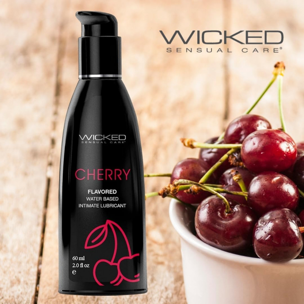  - Лубрикант оральний на водній основі WICKED CHERRY з ароматом та смаком вишні, 60 мл 2