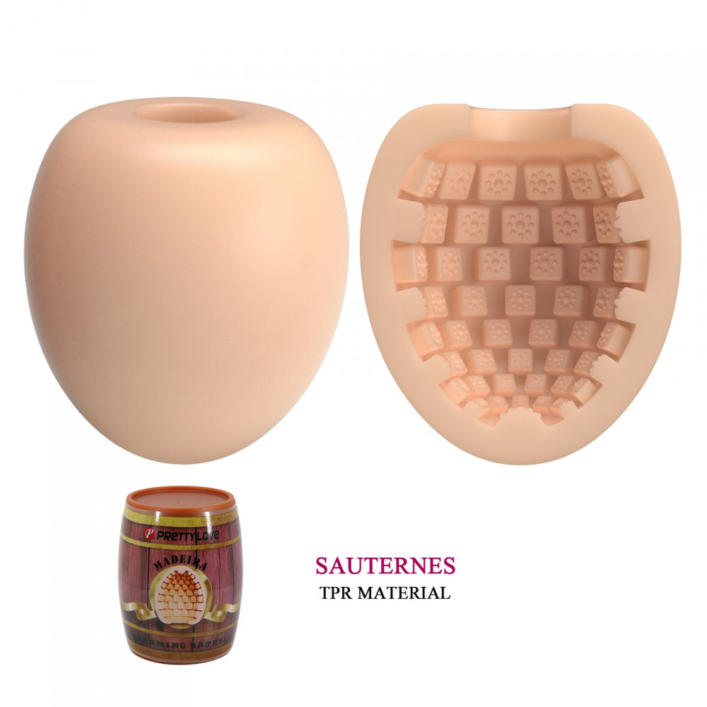 Мастурбаторы без вибрации - Мастурбатор яйцо PRETTY LOVE Barrel бежевый, 5.5 см 2