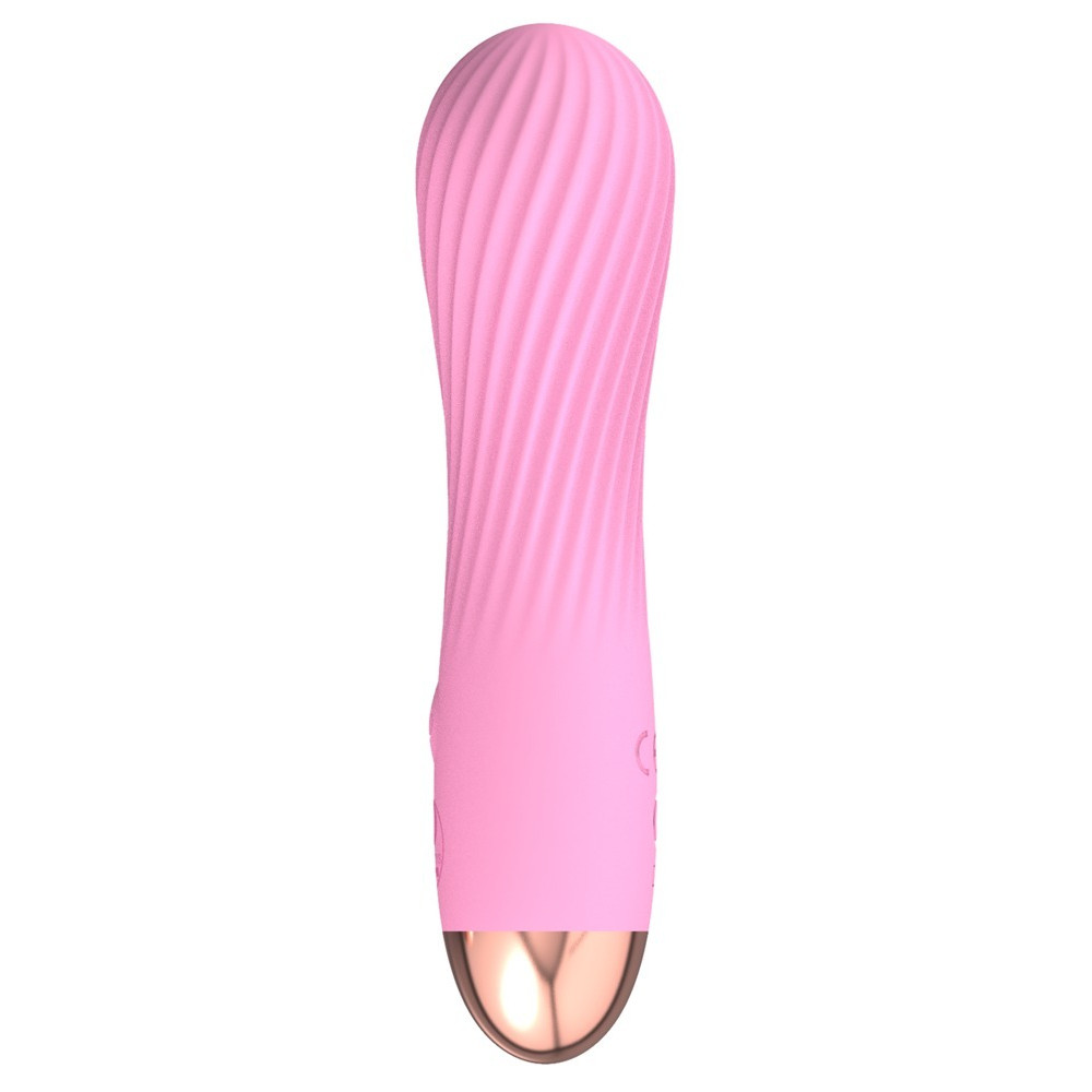 Секс игрушки - Мини-вибратор с волнообразным рельефом Cuties, розовый 4