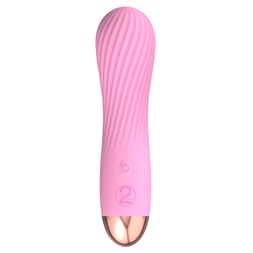Секс игрушки - Мини-вибратор с волнообразным рельефом Cuties, розовый 5