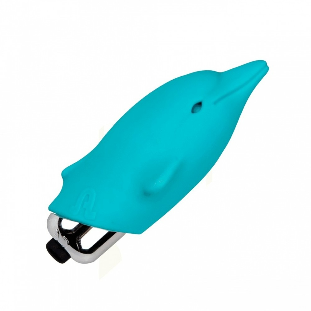Секс игрушки - Мини-вибратор в виде дельфинчика, голубой, Adrien Lastic Pocket Vibe Flippy Blue, 7,5 х 2,5 см