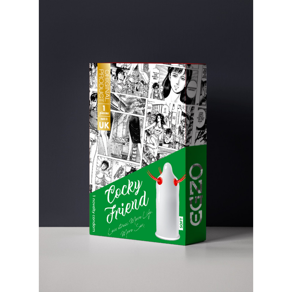 Презервативы - Презерватив со стимулирующими эластичными усиками EGZO Cocky Friend латексный 1