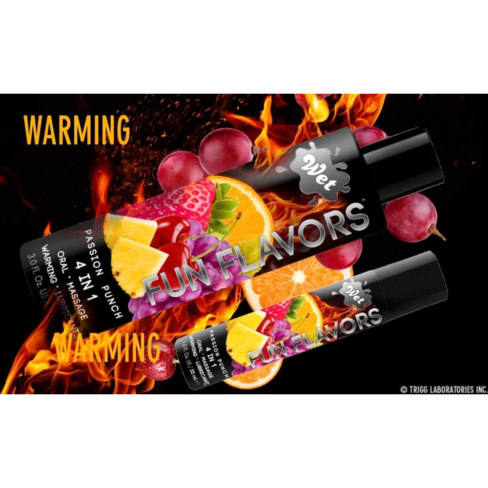  - Съедобный лубрикант 4 в 1 на водной основе Wet Fun Passion Punch 30 мл 3
