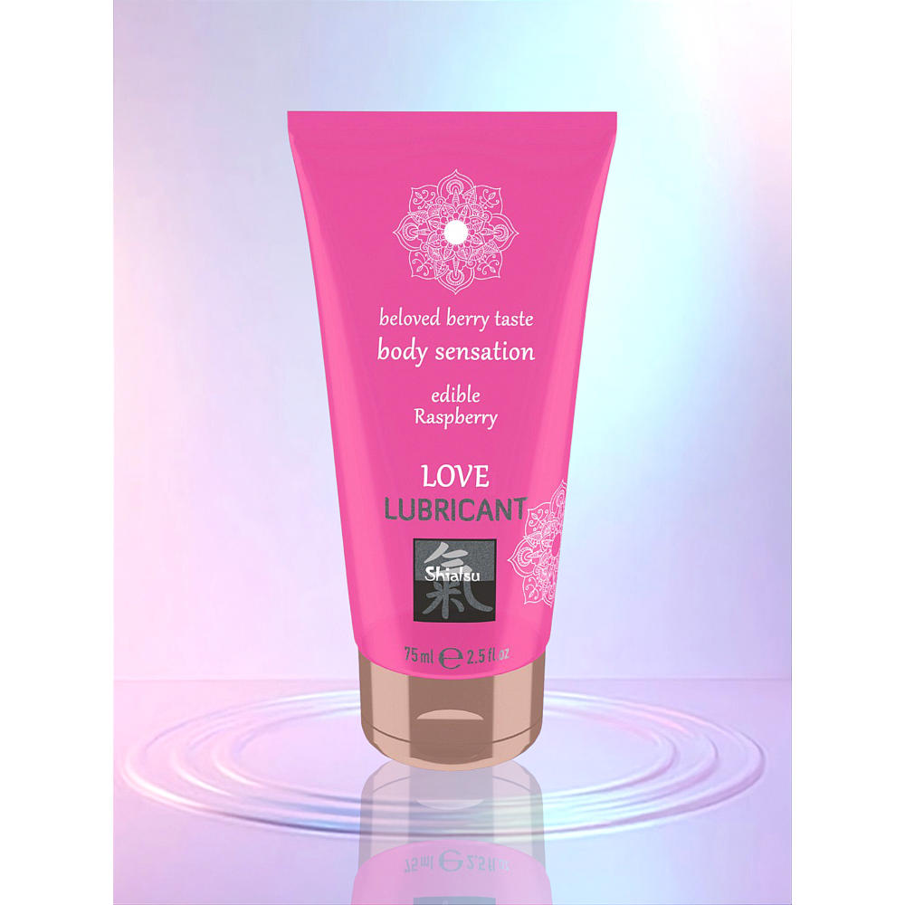 Оральные смазки - Съедобный лубрикант SHIATSU Love Малина, 75 мл 1