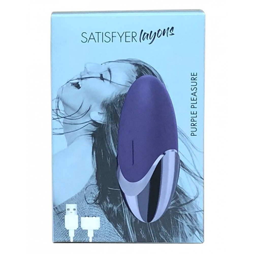 Клиторальный вибратор - Мощный вибратор Satisfyer Lay-On - Purple Pleasure, водонепроницаемый,15 режимов работы 1