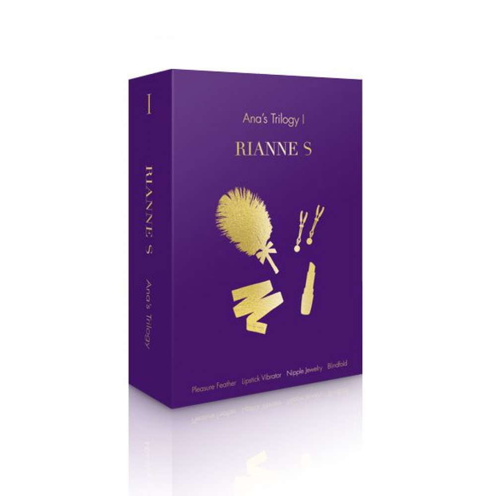Подарочные наборы - Подарочный набор RIANNE S Ana's Trilogy Set I: помада-вибратор, перышко, зажимы для сосков, повязка 8