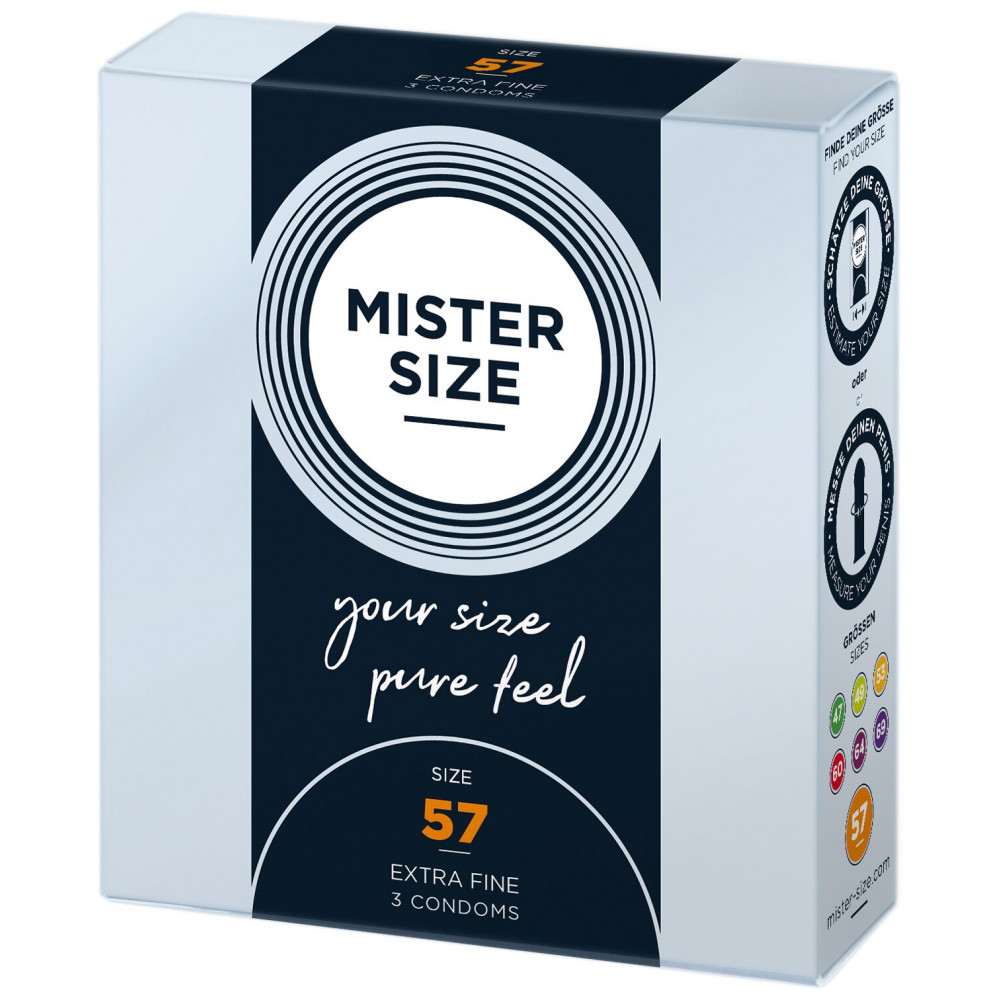 Презервативы - Презервативы Mister Size - pure feel - 57 (3 condoms), толщина 0,05 мм 2