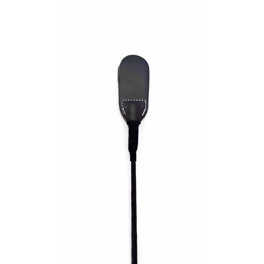 БДСМ игрушки - Стек DS Fetish экокожа Whip PU Leather riding crop, черный, 45 см 2