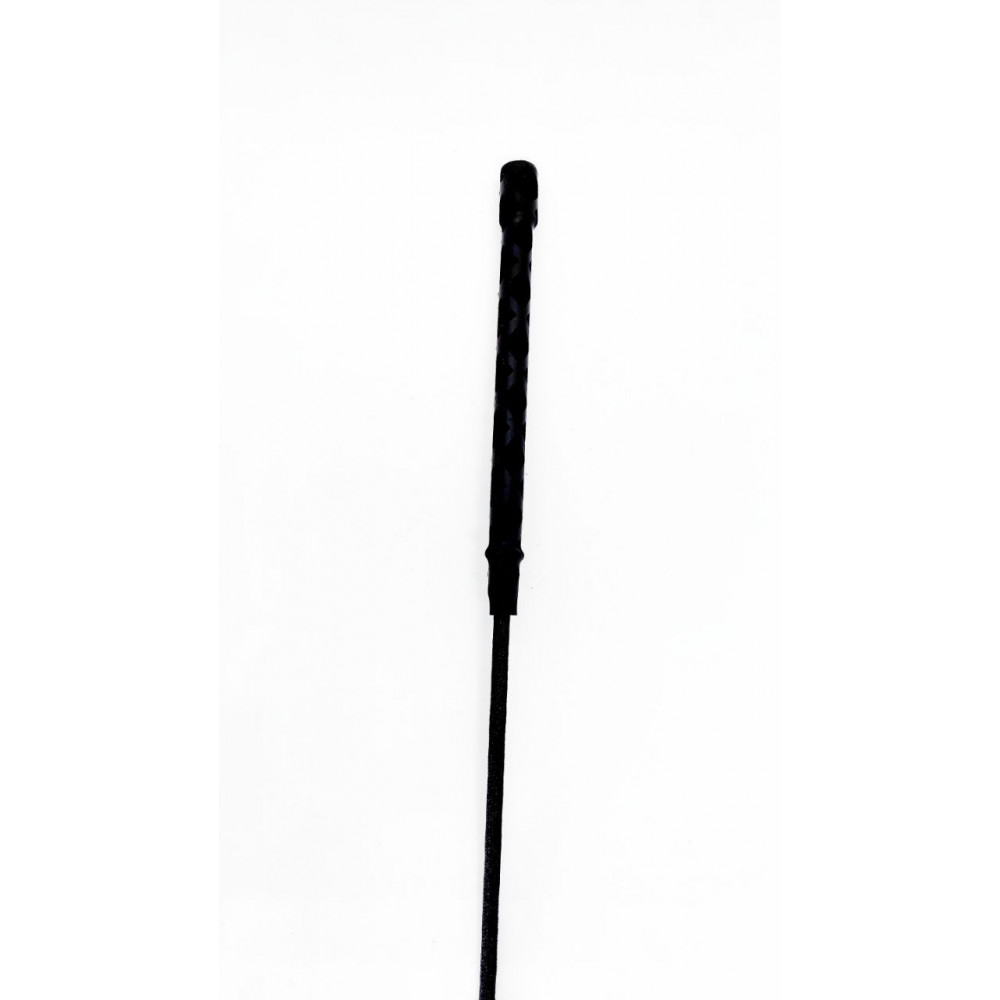 БДСМ игрушки - Стек DS Fetish экокожа Whip PU Leather riding crop, черный, 45 см 1