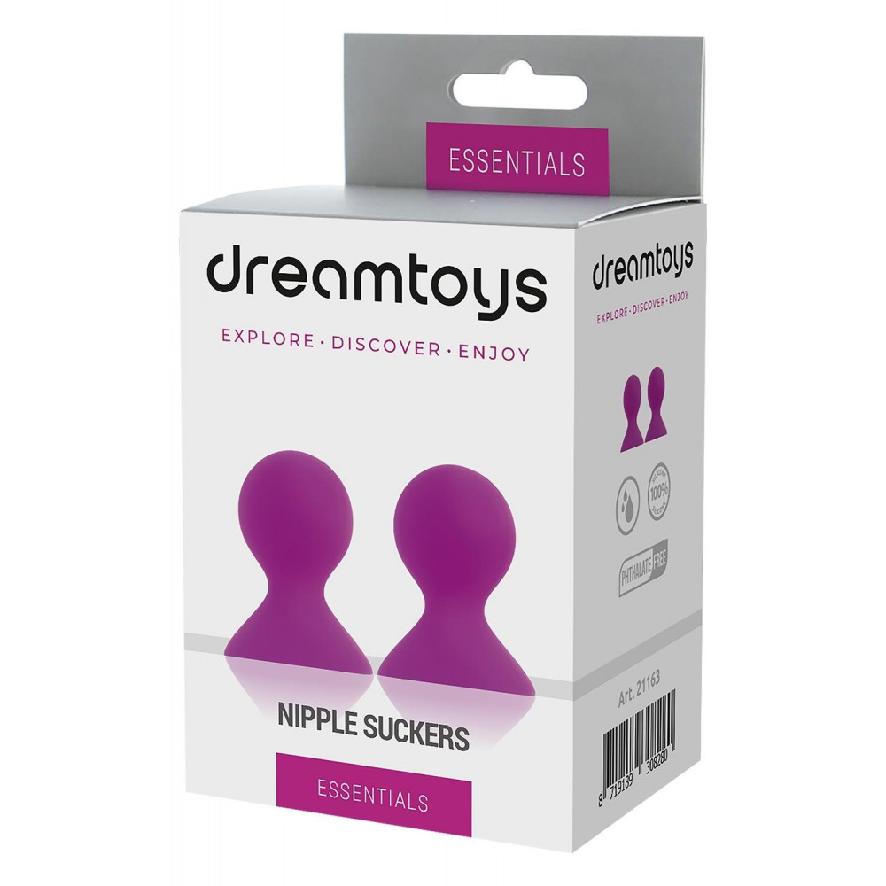  - Вакуумные стимуляторы на соски Dream Toys Pleasure Pumps Nipple Suckers розовые