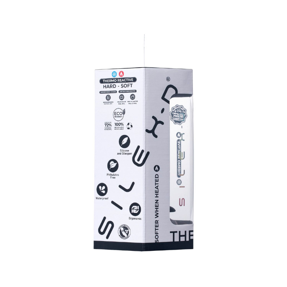 Анальные игрушки без вибрации - Анальная пробка SilexD Model 2, size M, черная, двухслойная, с эффектом памяти, диаметр 4 см 8