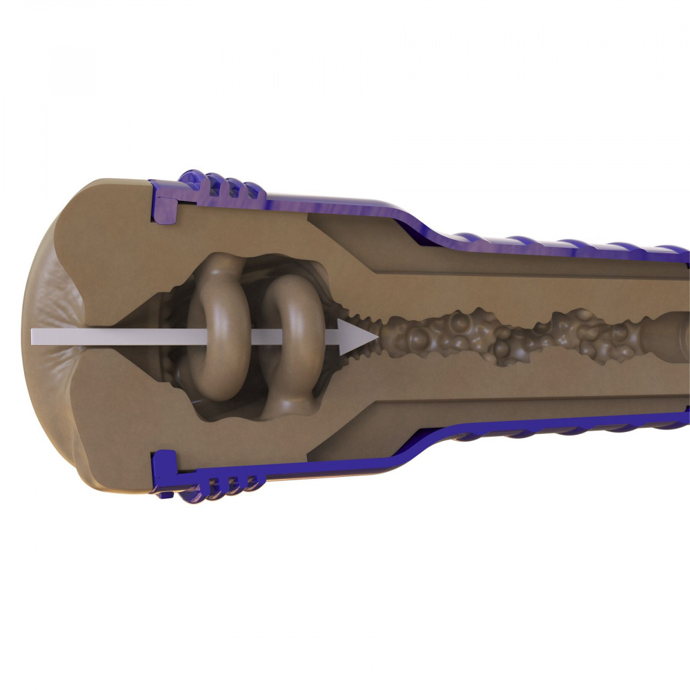 Мастурбаторы без вибрации - Мастурбатор-попка Fleshlight Boost Blast Female Medium Dark Flesh, плавающие кольца Turbo Tech 3