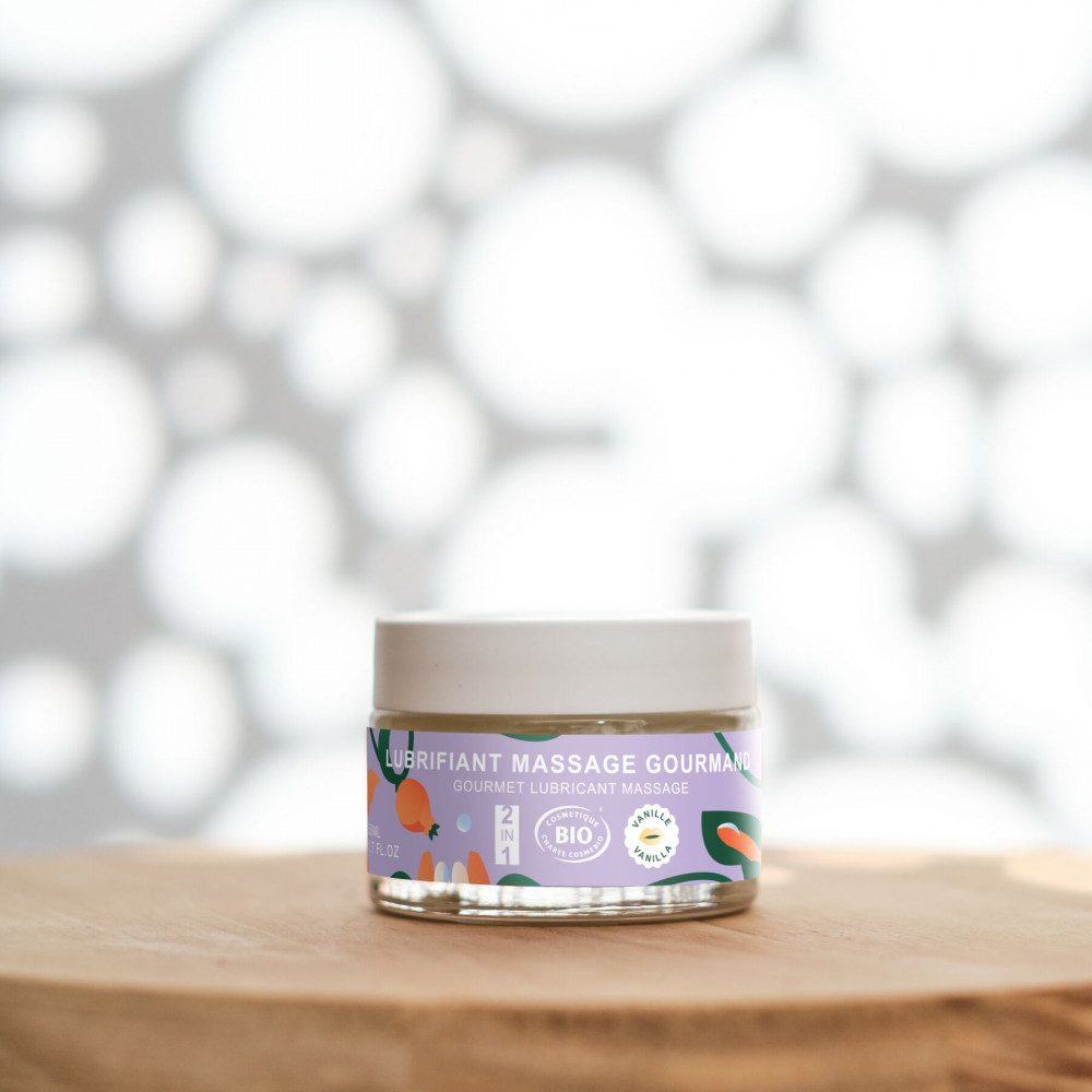 Для масажу - Масажна олія-лубрикант з ароматом та смаком ванілі Goliate Couple Gourmand Vanille 50 мл 2