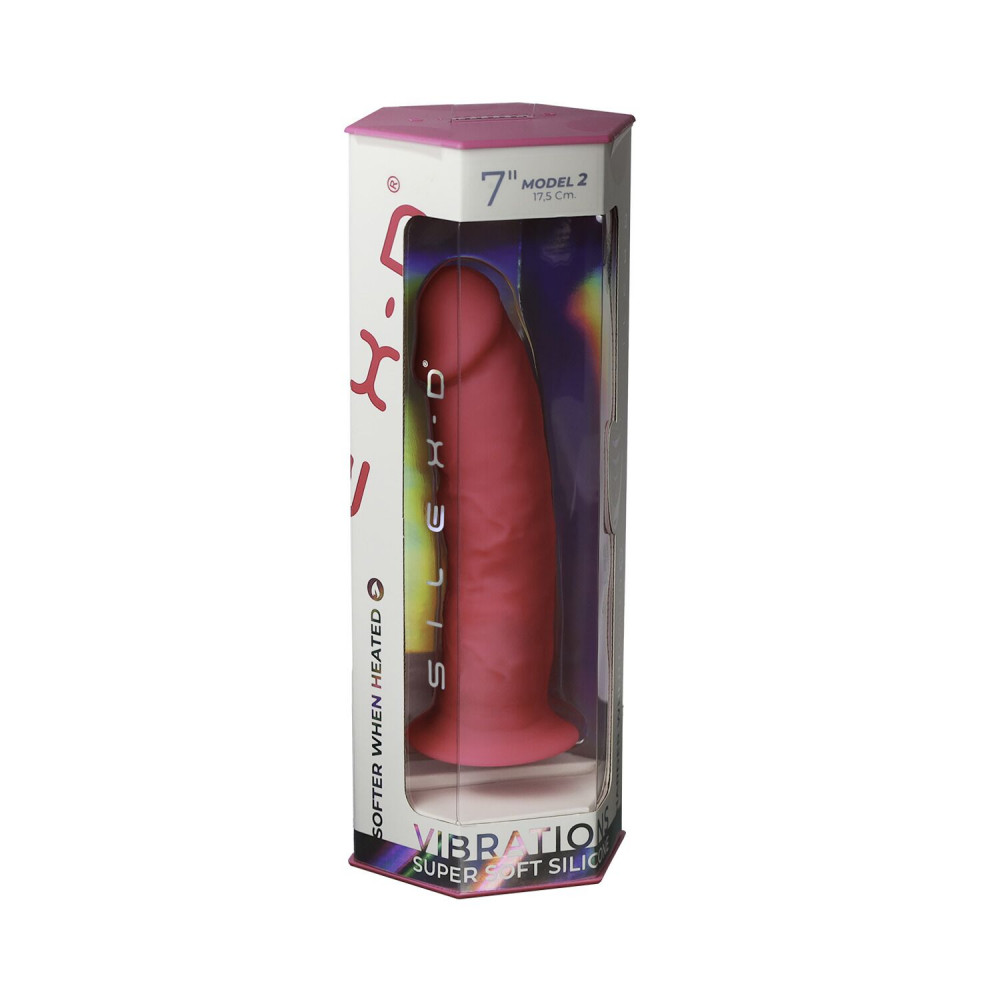 Фаллоимитаторы - Фаллоимитатор с вибрацией SilexD Henry Vibro Pink (MODEL 2 size 7in) + LRS, диаметр 4,4 см 8