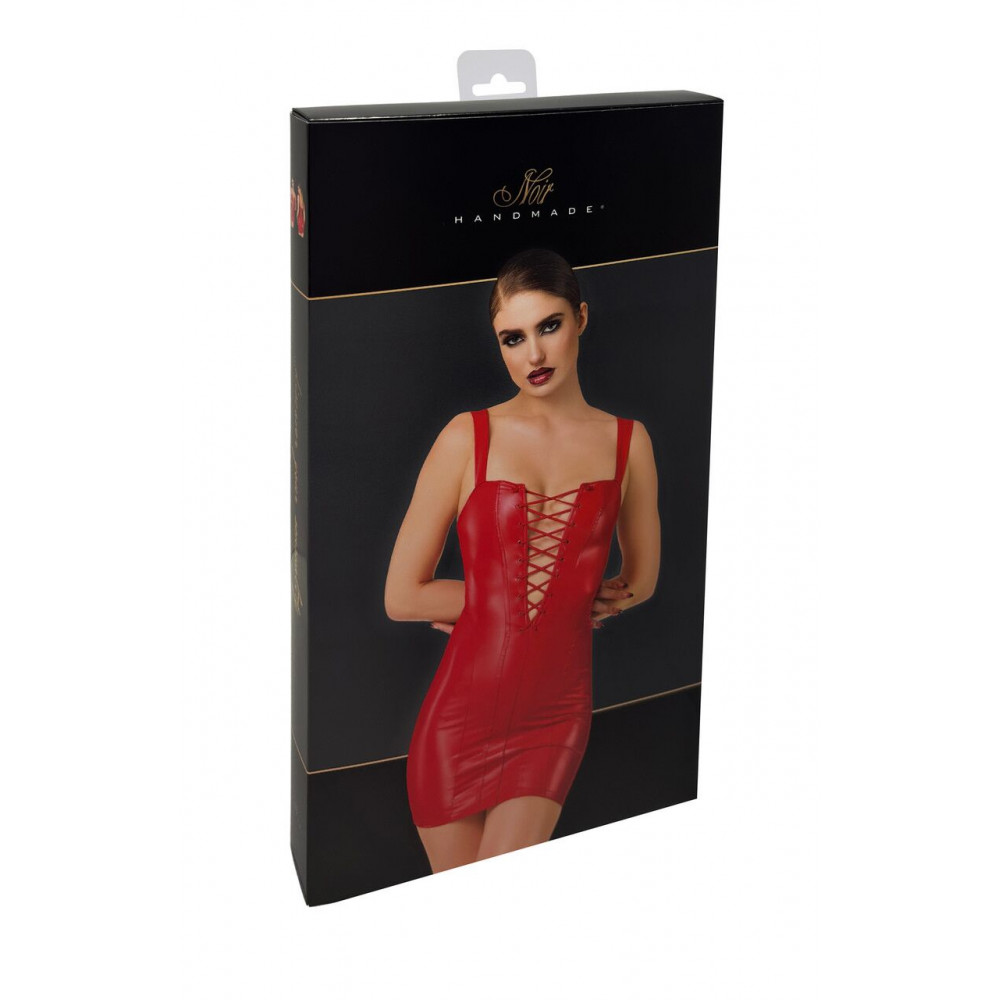  - Сукня Noir Handmade F364 Bombshell Lace-Up Mini Dress Red XS 7