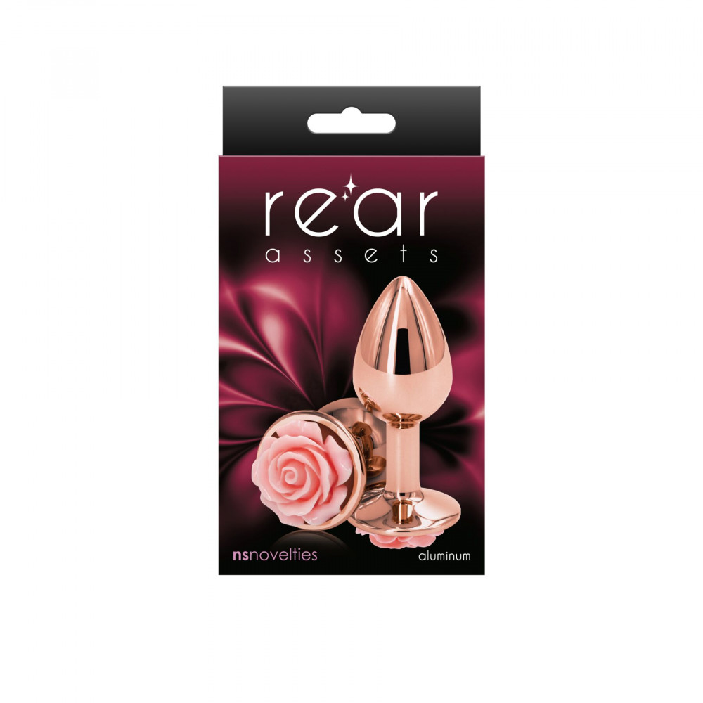 Анальные игрушки без вибрации - Анальная пробка NS Novelties Rear Assets - Rose - Small - Pink 1
