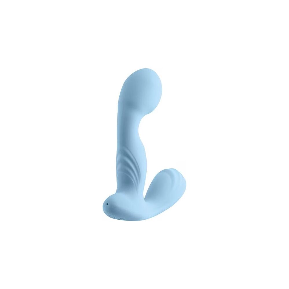Массажеры простаты - Вибромассажер простаты S Pleasures Premium FUZZY, бирюзовый, с рельефом, 10 режимов вибрации 2