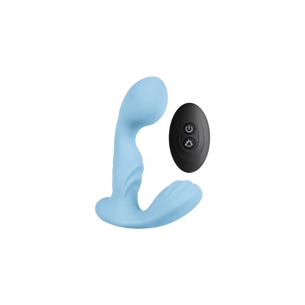 Массажеры простаты - Вибромассажер простаты S Pleasures Premium FUZZY, бирюзовый, с рельефом, 10 режимов вибрации