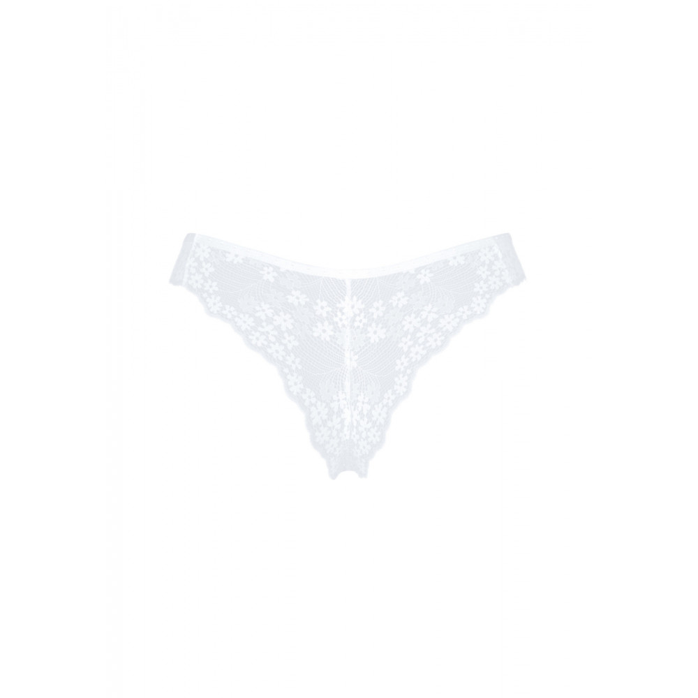 Эротическое белье - Трусики белые Obsessive , Heavenlly panties XS/S 2