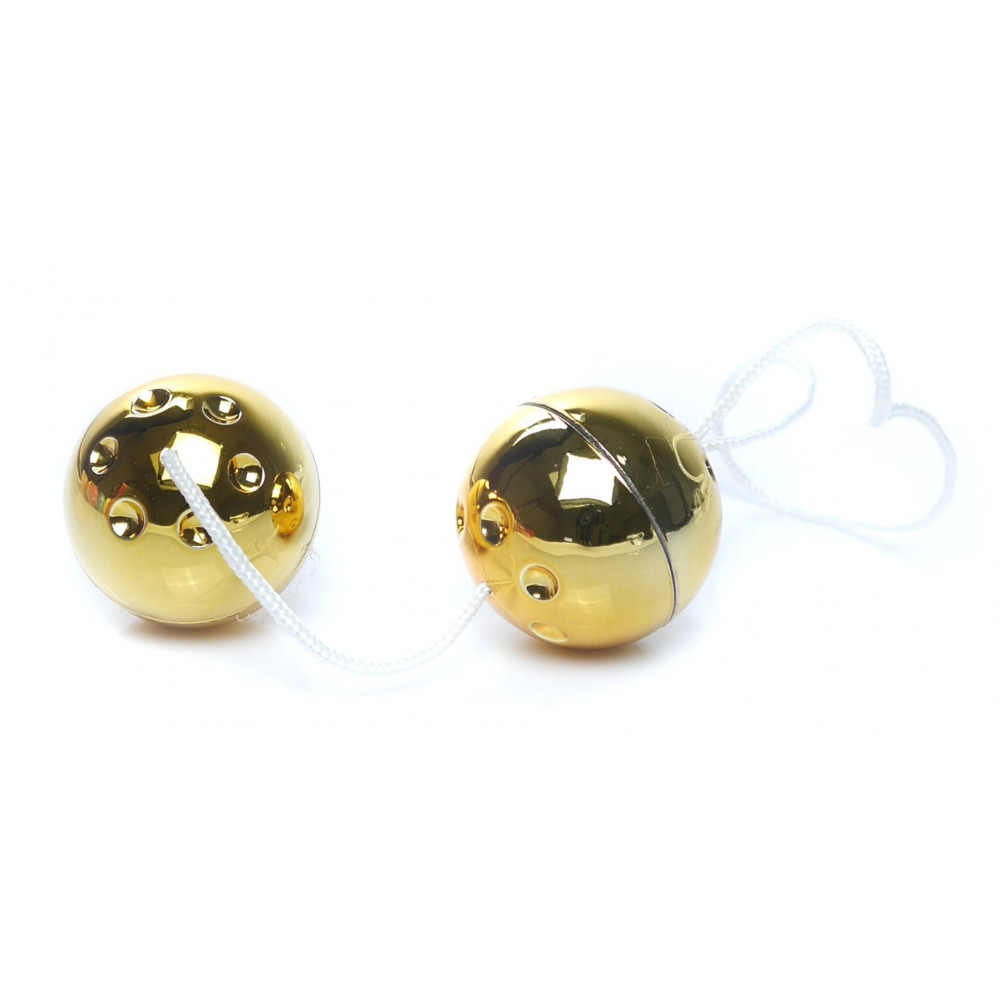 Вагинальные шарики - Вагинальные шарики Duo balls Gold, BS6700022 3