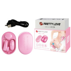 Вакуумный стимулятор с виброяйцом PRETTY LOVE - Magic Box Pink, BI-300055