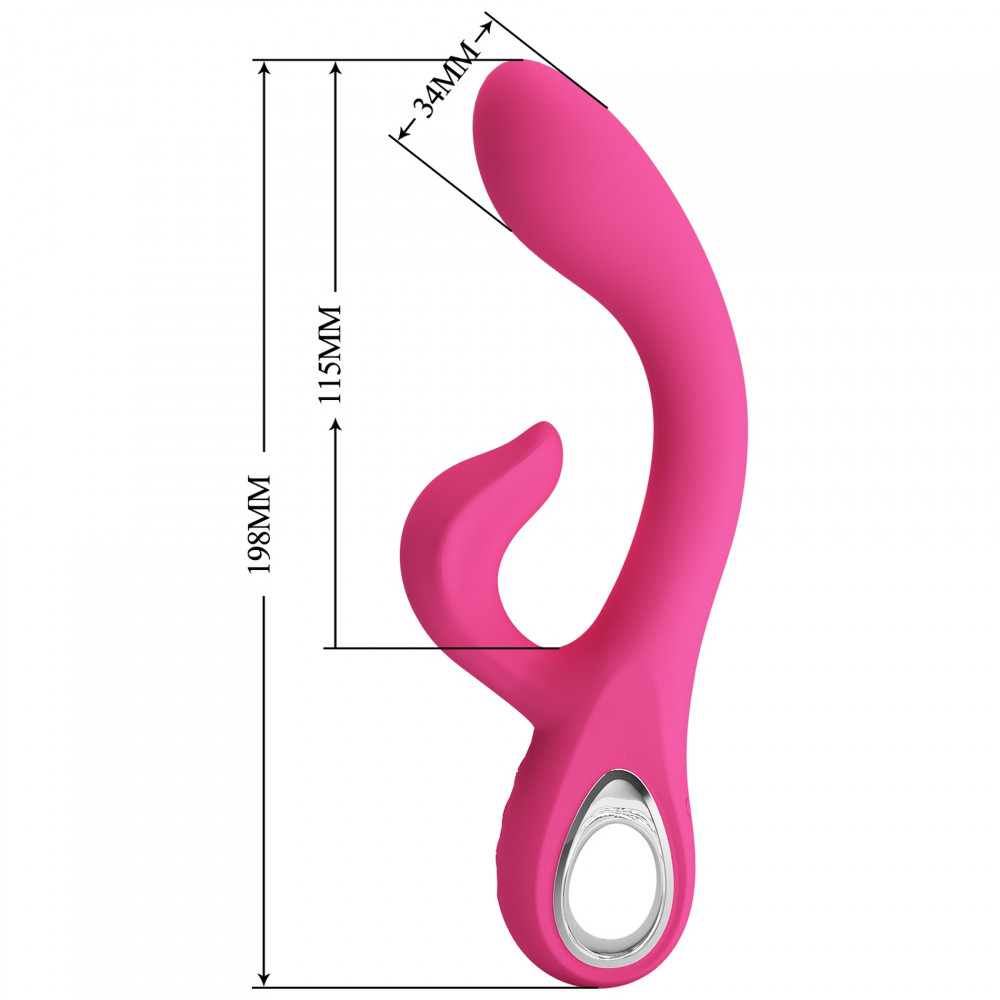 Вибратор-кролик - Вибратор-кролик Pretty Love Fritz розовый, 19.8 х 3.4 см 8