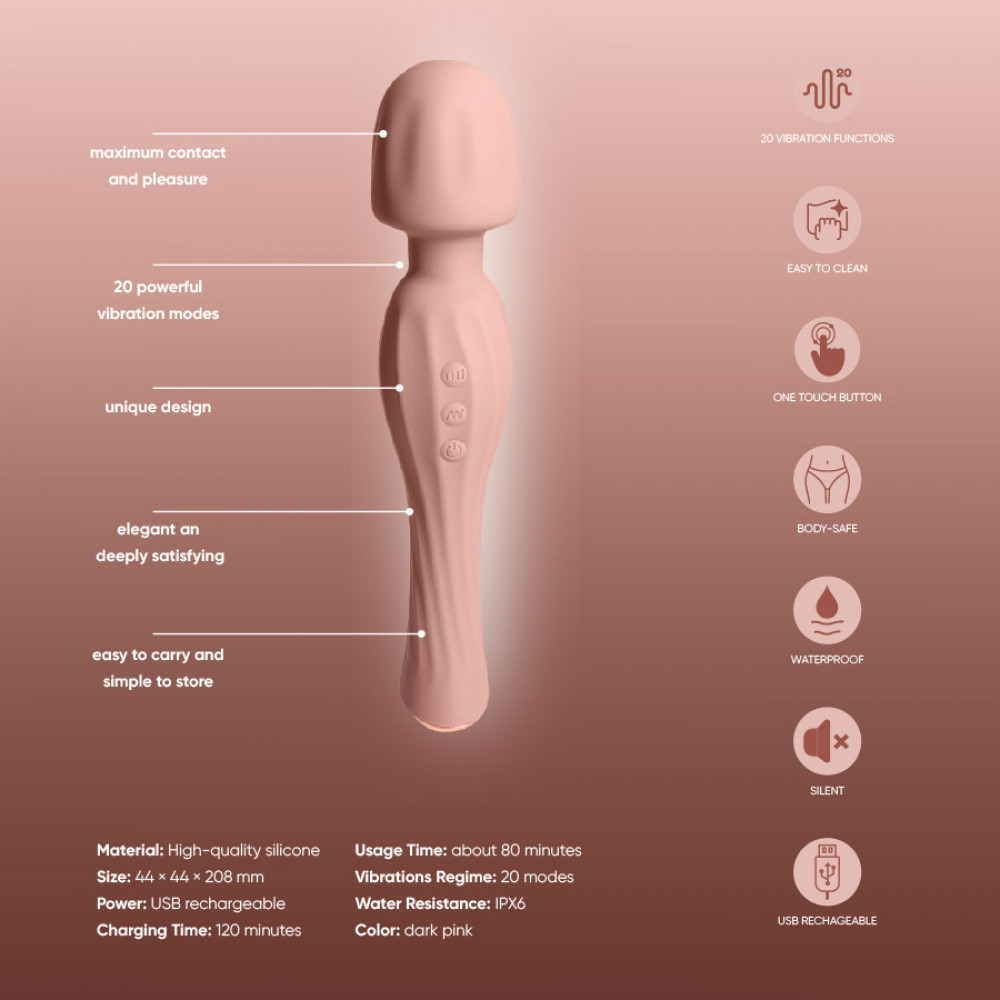 Для LGBTQ+ - Вібратор-мікрофон 28 режимів Sweet Em, темно-рожевий 3