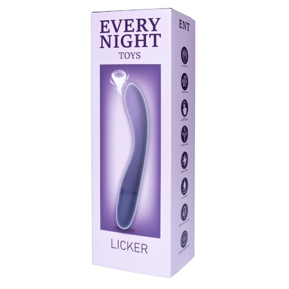 Разное - Вибратор с пульсатором Every Night Toys для точки G, сине-фиолетовый градиент 4