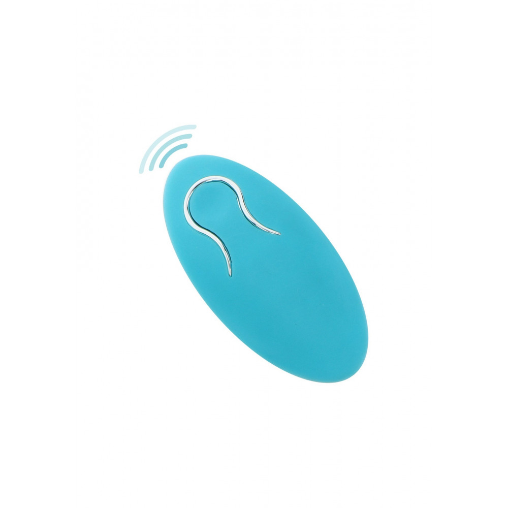 Разное - Вибро-эрекционное кольцо с рельефным стимулятором Toy Joy с дистанционным пультом голубое, 8.2 х 3.5 3