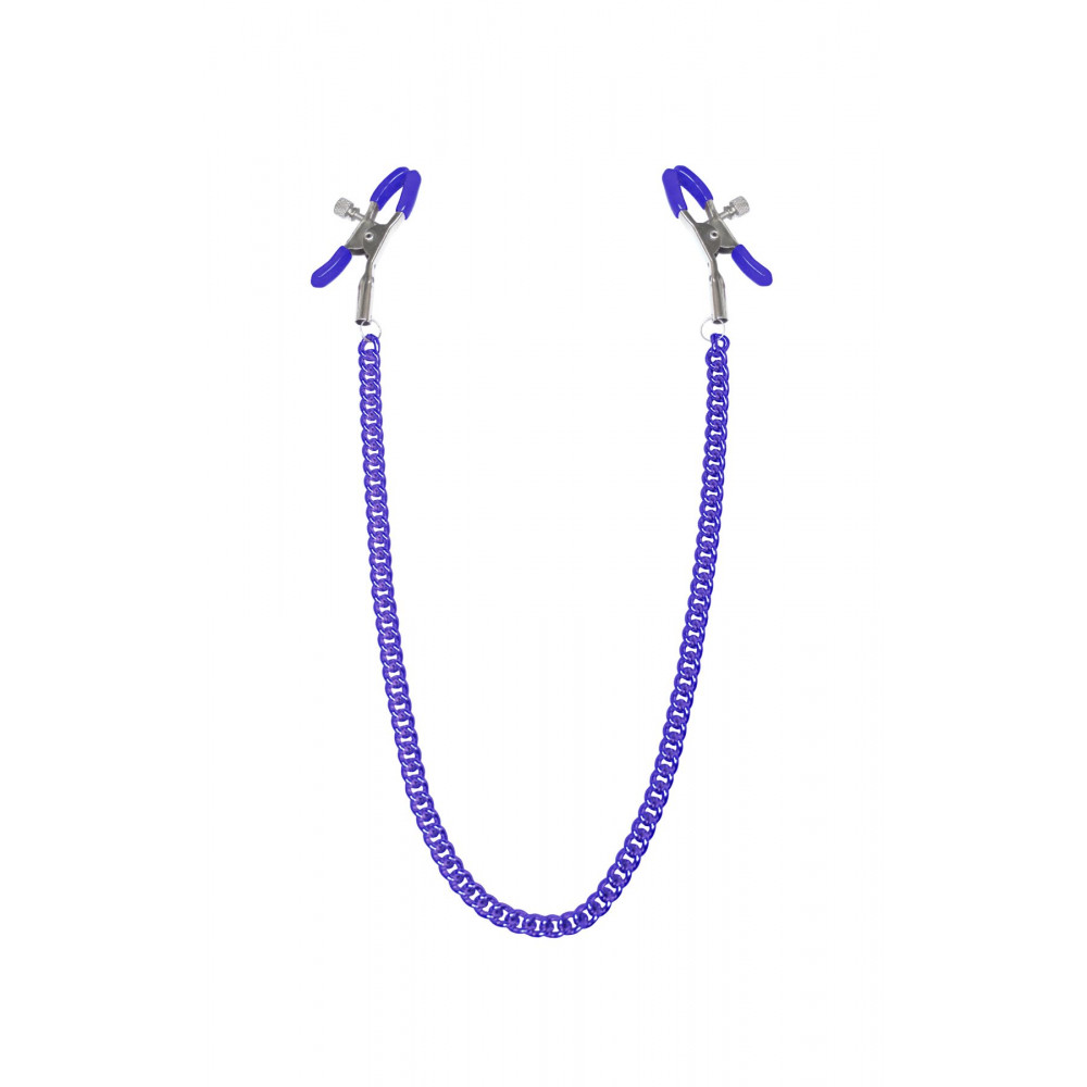 Интимные украшения - Зажимы для сосков с цепочкой Feral Feelings - Nipple clamps Classic, фиолетовый