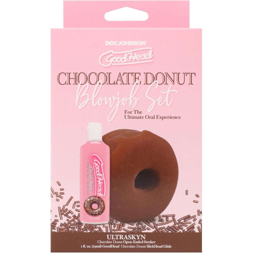 Секс іграшки - Набір для мінету Doc Johnson GoodHead Chocolate Donut Blowjob Set (м'яте паковання!!!) 5