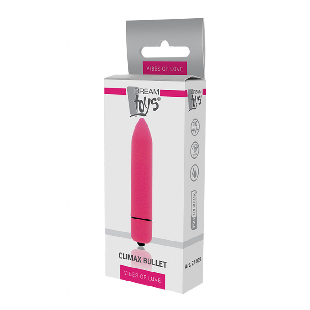 - Мини вибромассажер DREAM TOYS 10-SPEED CLIMAX BULLET PINK 1