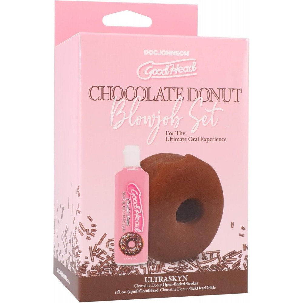 Секс іграшки - Набір для мінету Doc Johnson GoodHead Chocolate Donut Blowjob Set (м'яте паковання!!!) 6