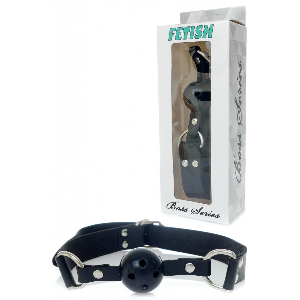 Электростимуляторы - Кляп Fetish Boss Series - Ball Gag rubber Black 2, BS6100033