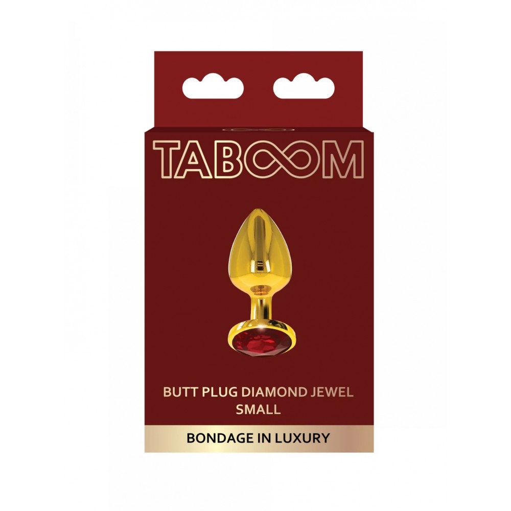  - Анальна пробка S із кристалом Taboom, золота