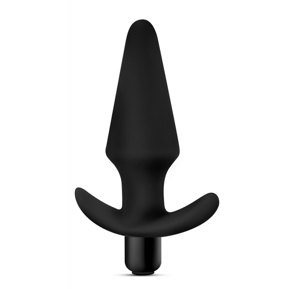 Секс игрушки - Анальная пробка с вибрацией Blush Anal Adventures черная, 12.7 х 3.8 см