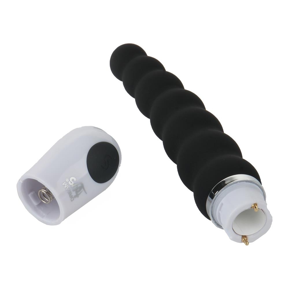 Анальные игрушки с вибрацией - Анальная виброёлка Dream Toys Essentials P-Spot Caterpillar, черная, 15 × 2,5 см 4