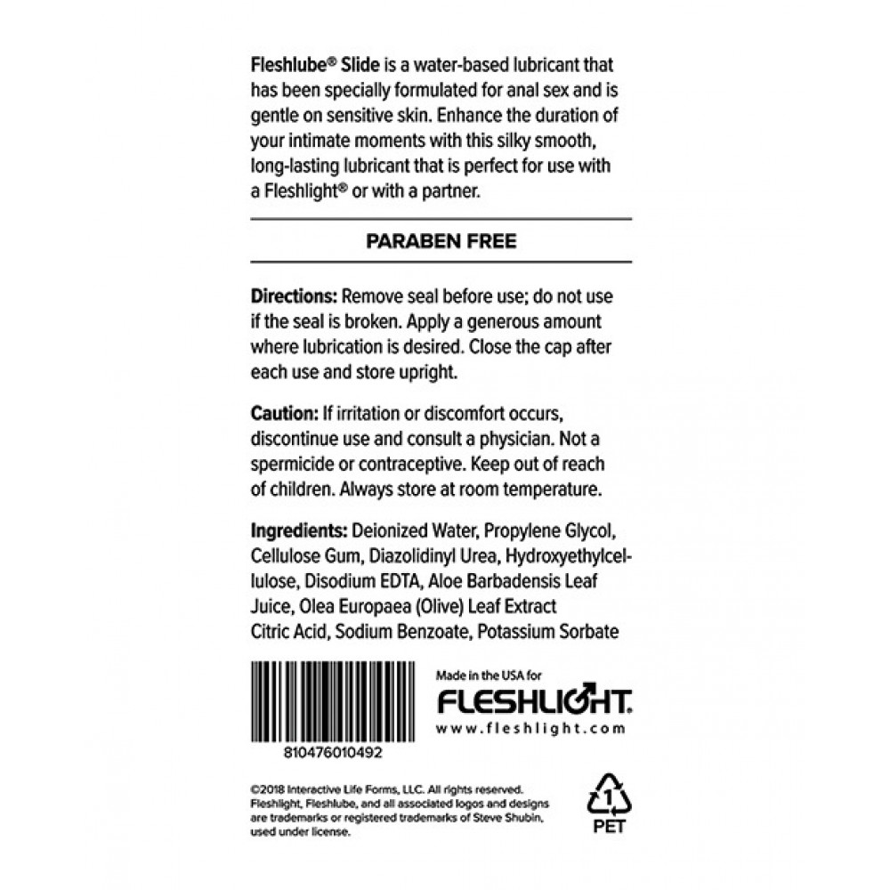 Анальные смазки - Анальный лубрикант на водной основе Fleshlube Slide, 118 ml 5