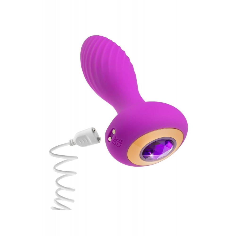 - Анальний вібратор зі стразом Blush Oh My Gem Charm Amethyst колір фуксія 3