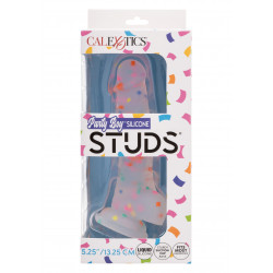 Фалоімітатор з рідкого силікону CalExotics Studs Dildo, різнокольоровий, 17,7 × 3,8 см