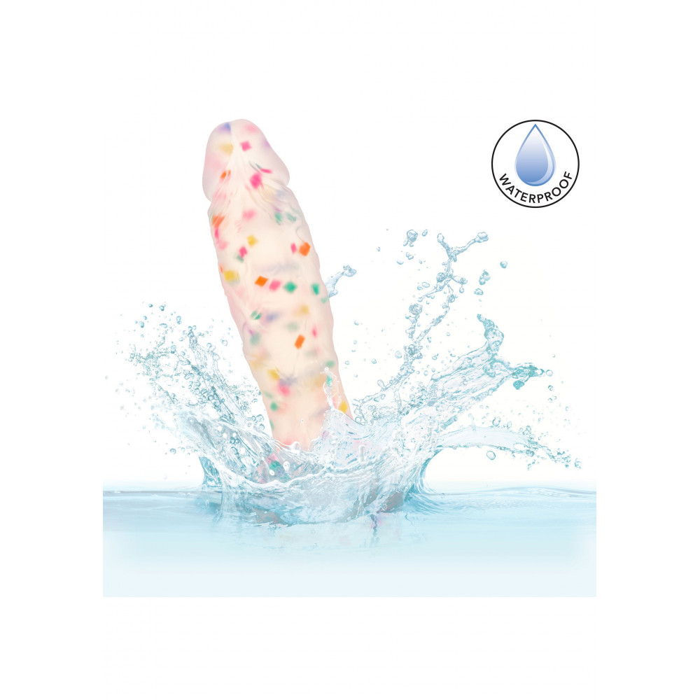 Фаллоимитаторы - Фаллоимитатор из жидкого силикона CalExotics Studs Dildo, разноцветный, 17,7 × 3,8 см 4