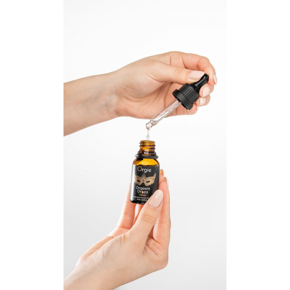 Хиты продаж - Клиторальные капли с вибрацией Orgie ORGASM DROPS VIBE, 15 мл 4
