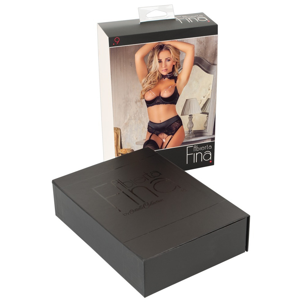 Эротическое белье - Комплект белья Shelf Bra Set 75B/S 2