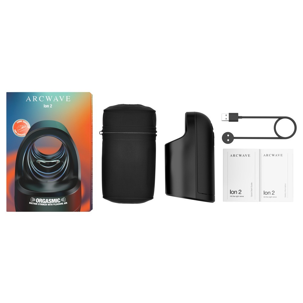 Разное - Мастурбатор с пульсацией Arcwave Ion 2 в комплекте с чехлом, черный 10