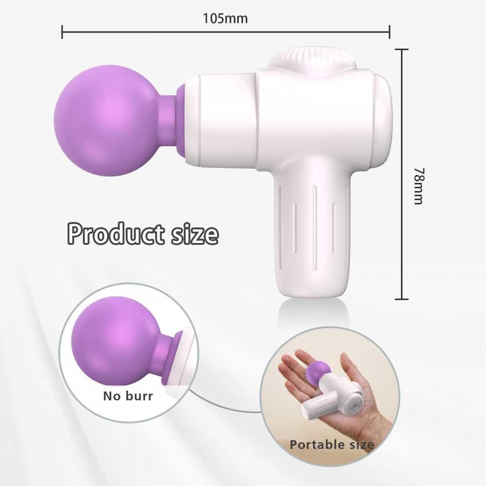 Різне - Міні-масажер Every Night Toys Candice біло-фіолетовий, 10 режимів вібрації 8