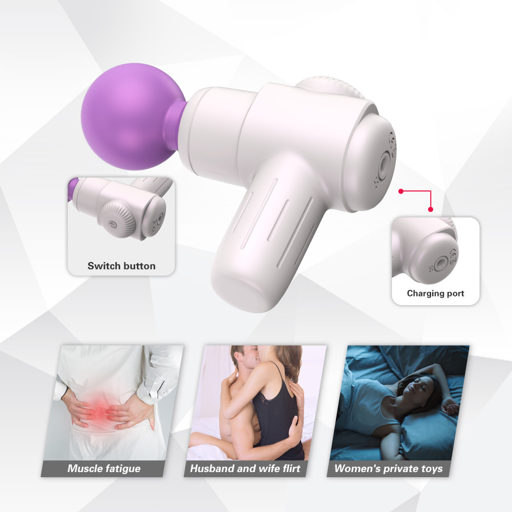 Різне - Міні-масажер Every Night Toys Candice біло-фіолетовий, 10 режимів вібрації 5