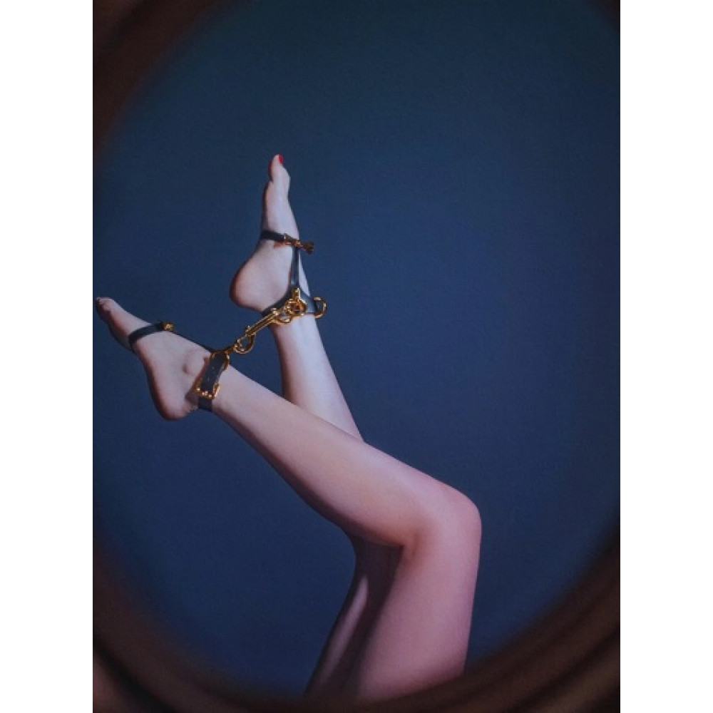 Різне - Набір БДСМ із збруї та пестисів Butterfly UPKO, італійська шкіра, позолота 24К 4