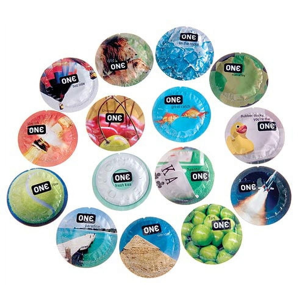 Презервативы - Набор латексных презервативов ONE Color Sensations разноцветные (цена за упаковку, 100 шт.) 3